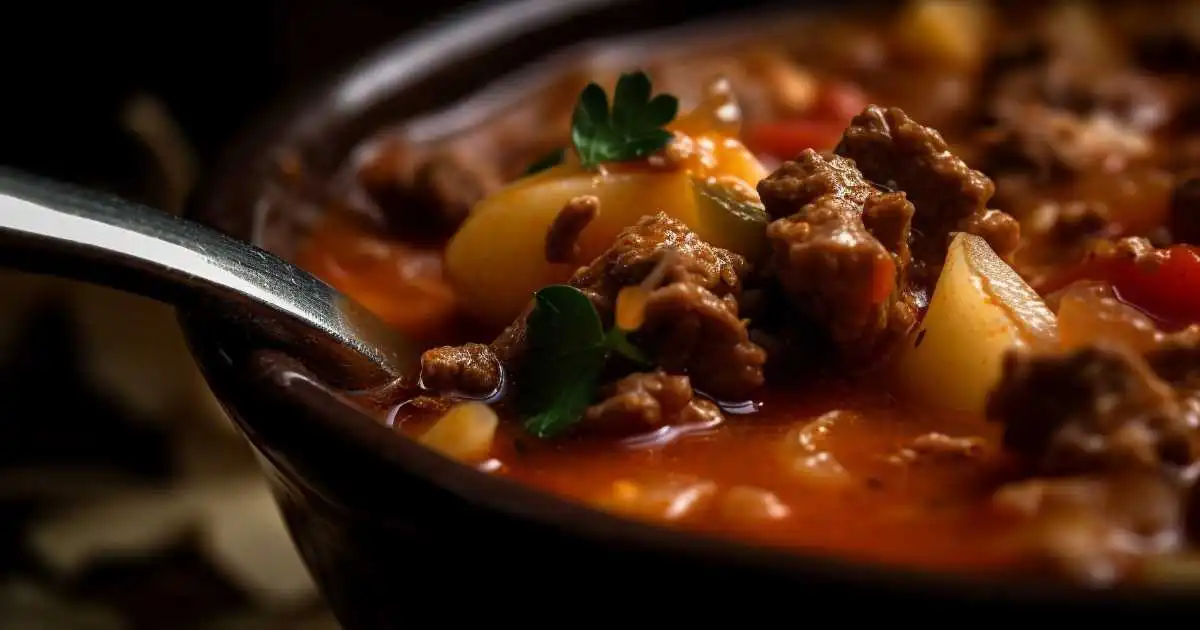 potato soup with hamburger meat