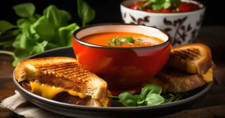 Tomato soup and grilled cheese